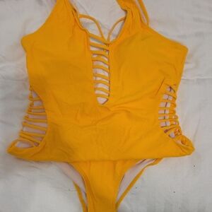 SHEIN Yellow Swimwear